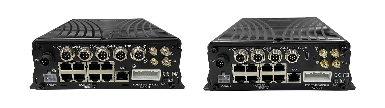 AI Mobile NVR MV Secure Drive Ultra-12 Rear Panel Interfaces