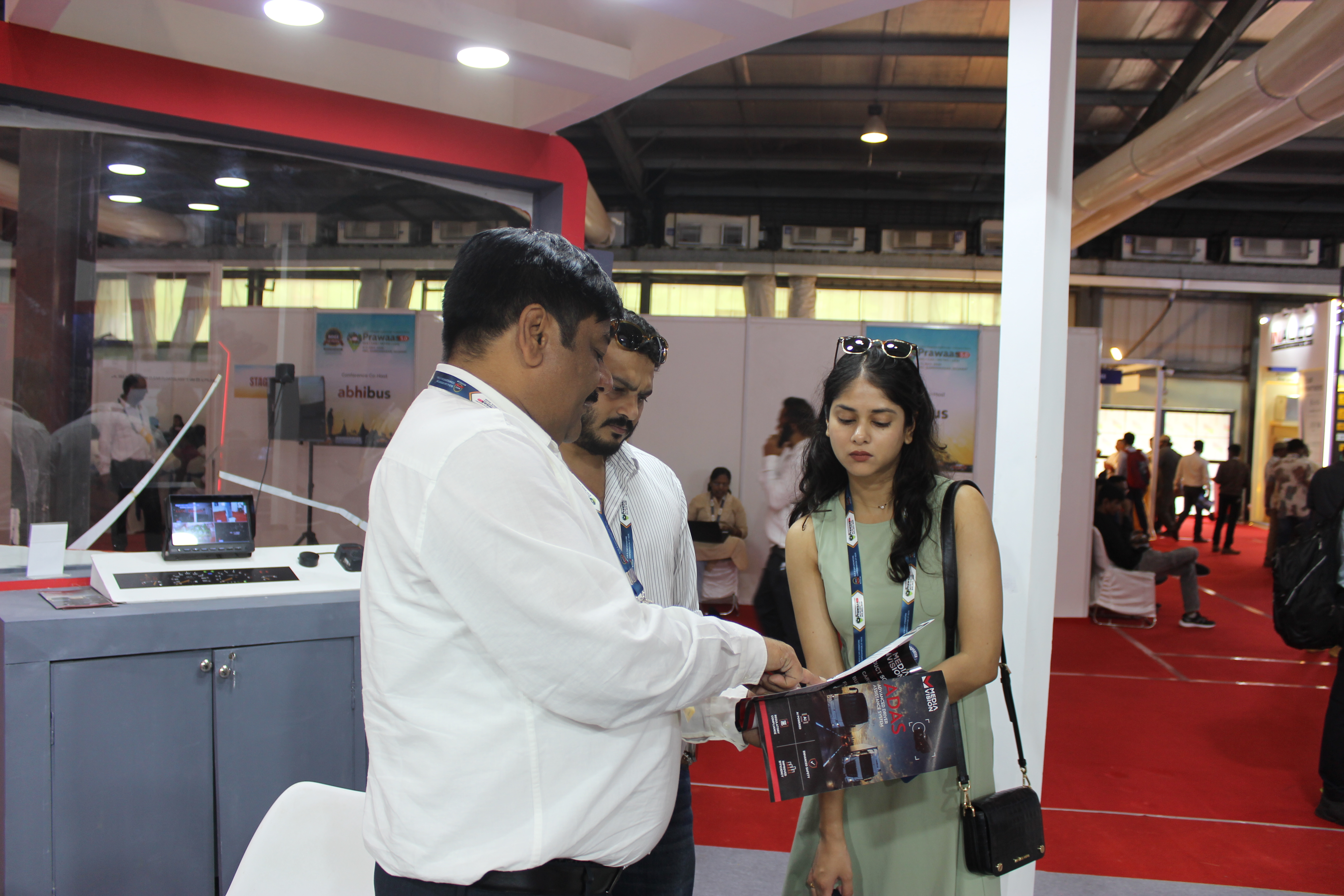Media Vision Team Explaining ADAS & Telematics at Stall A19